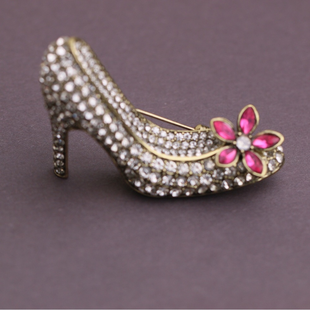 Heidi Daus highlife High Heel Crystal Brooch